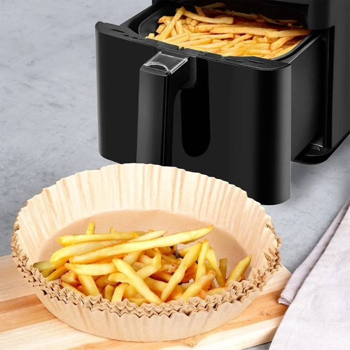 Wkład do frytkownicy beztłuszczowej Air Fryer papierowy okrągły 20 cm 50 szt.