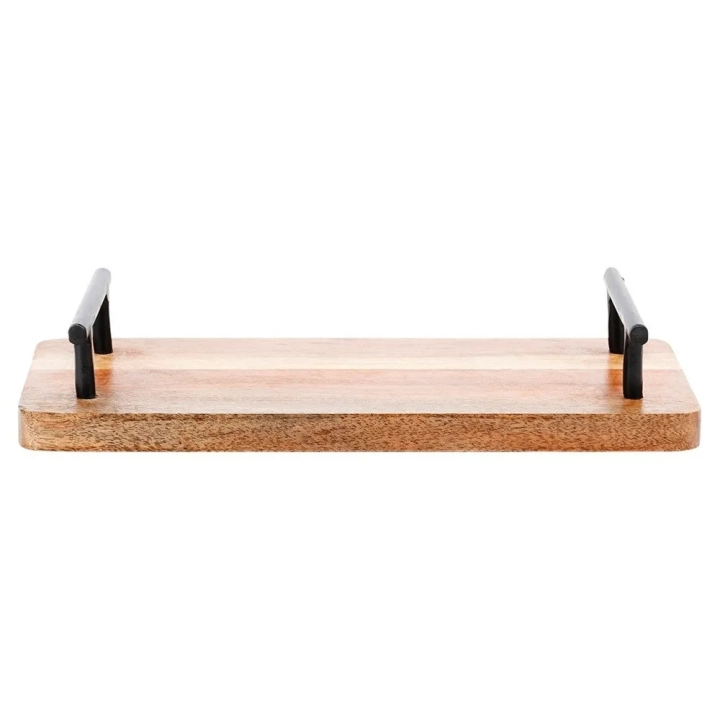 Taca do serwowania drewniana z uchwytami 30x15,5 cm