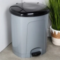 Kosz na śmieci z pedałem plastikowy szary 50 l