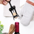 Korkociąg do wina metalowy czarny 16 cm