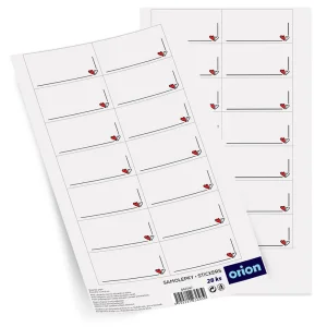 Etykiety samoprzylepne na słoiki SERCE 28 szt.