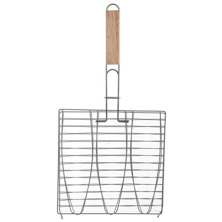 Ruszt do grillowania ryby metalowy 28x55,5 cm