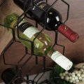 Stojak na wino metalowy czarny 8 butelek 23x48 cm