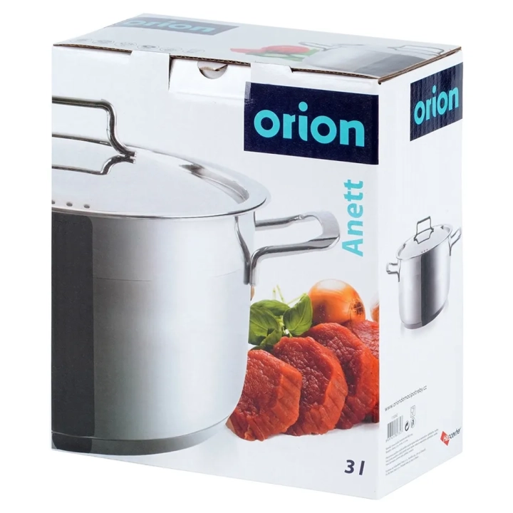 Garnek stalowy z pokrywką ANETT 20 cm, 3 l