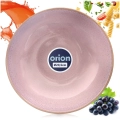 Talerz obiadowy głęboki ceramiczny różowy GLAZE 21 cm