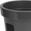 Doniczka balkonowa plastikowa szara 28 cm