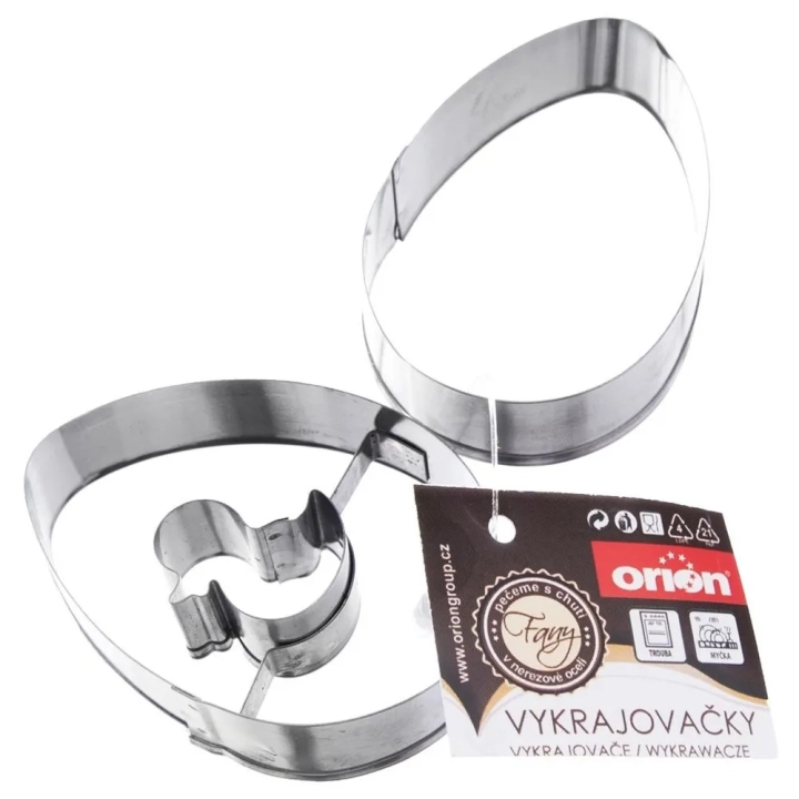 Wykrawacz do ciastek stalowy jajko 5,5 cm 2 szt.