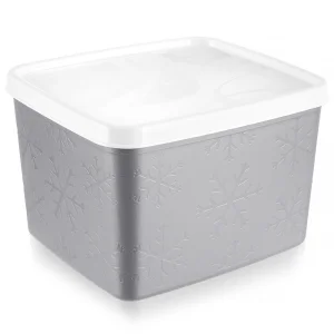 Pojemnik na żywność z pokrywką szary 1,1 l