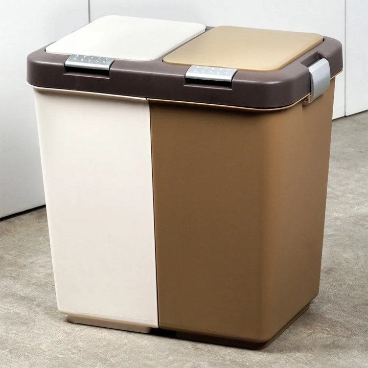 Kosz do segregacji odpadów plastikowy 2x10 l
