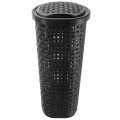 Kosz na pranie plastikowy czarny 45 l