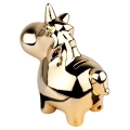 Skarbonka ceramiczna złota lustrzana 18x10,5 cm