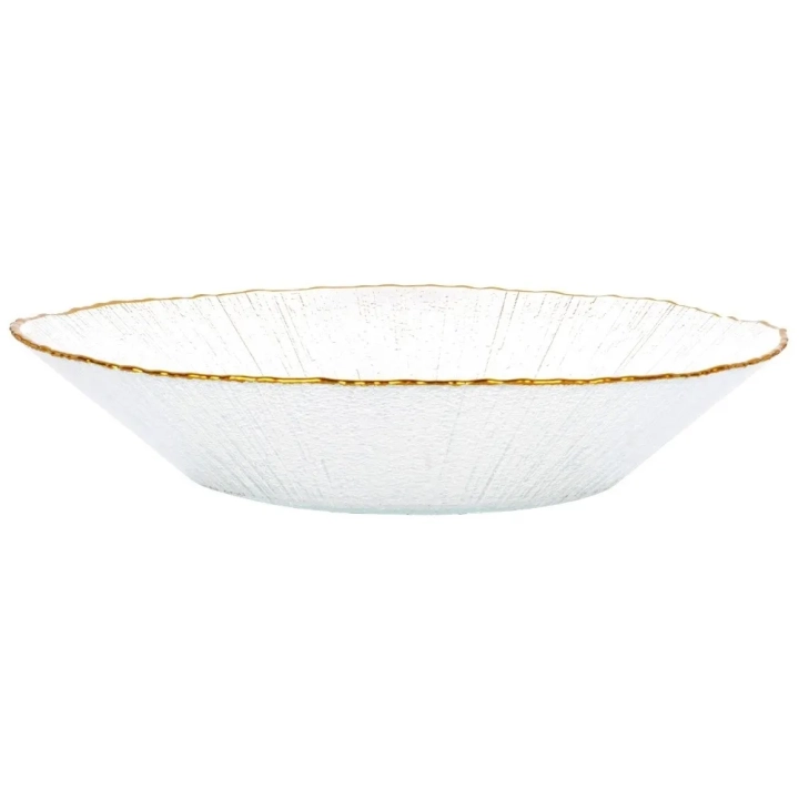 Miska sałatkowa szklana złota 20,5 cm, 500 ml