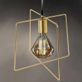 Lampa wisząca metalowa czarna złota