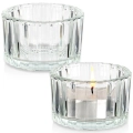 Świecznik szklany na tealight 5,7 cm 2 szt.
