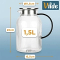 Dzbanek szklany z pokrywką 1,5 l