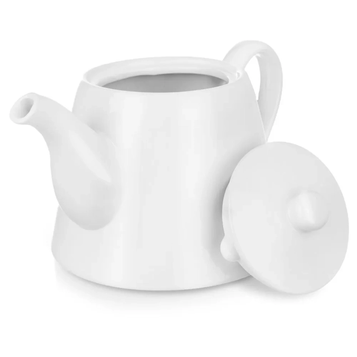 Dzbanek do kawy i herbaty porcelanowy biały 2 l