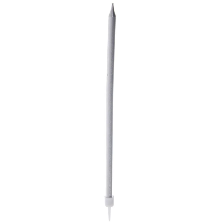 Świeczki do tortu srebrne długie 14,5 cm 12 szt.