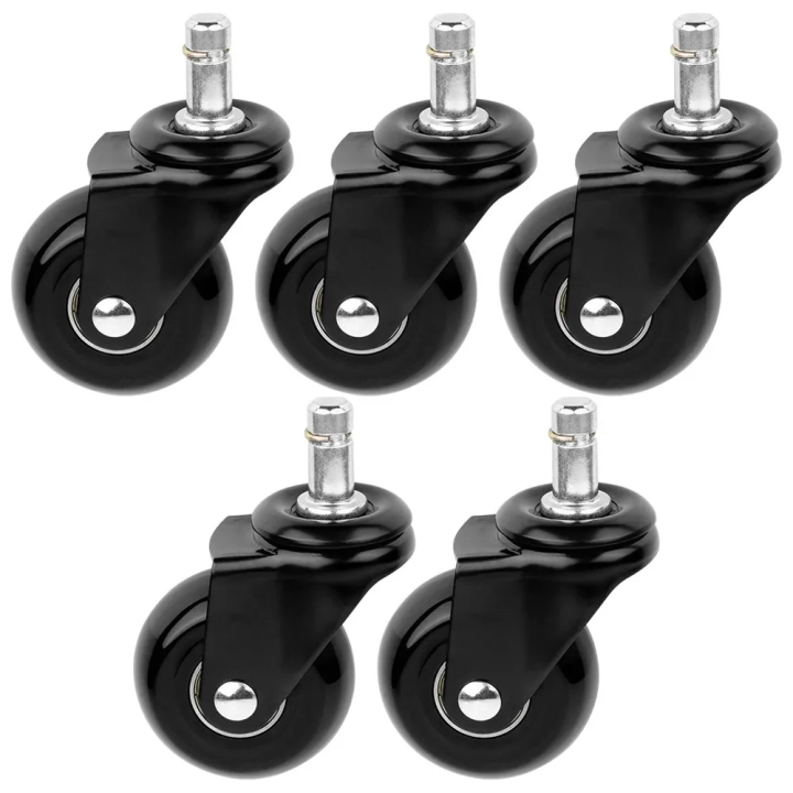 Kółka do fotela IKEA kauczukowe 5 cm / 10 mm 5 szt.