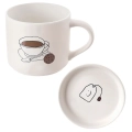 Kubek z pokrywką porcelanowy 420 ml