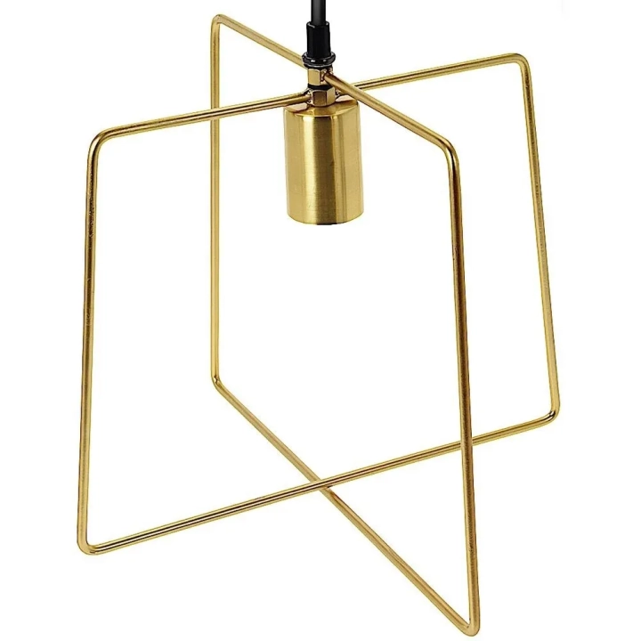 Lampa wisząca metalowa czarna złota