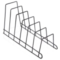 Stojak na pokrywki i talerze metalowy czarny RADKA 34,5x14x19 cm
