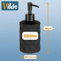 Dozownik do mydła szklany czarny 330 ml