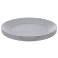 Talerze deserowe plastikowe szare SANDY 20,5 cm 6 szt.