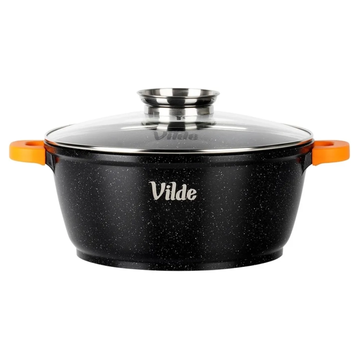 Garnek granitowy ze szklaną pokrywką TERRUNA AROMA 28 cm, 5,8 l