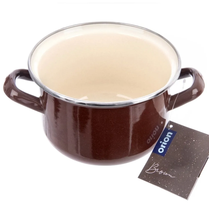 Garnek emaliowany BROWN 16 cm, 1,4 l