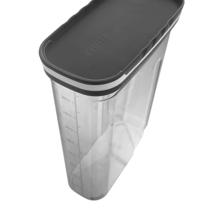 Pojemnik na produkty sypkie z dozownikiem szary GREY 2,7 l