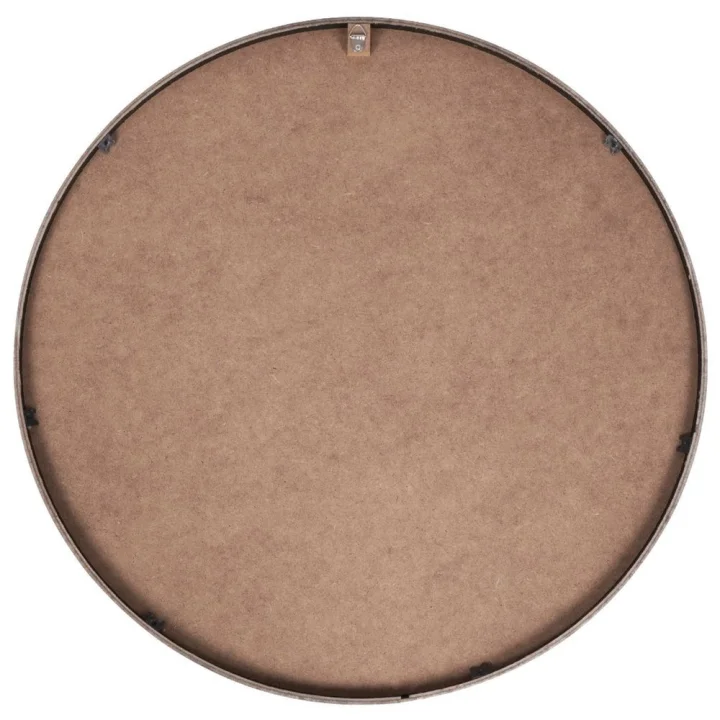 Lustro ścienne drewniane czarne okrągłe 50 cm