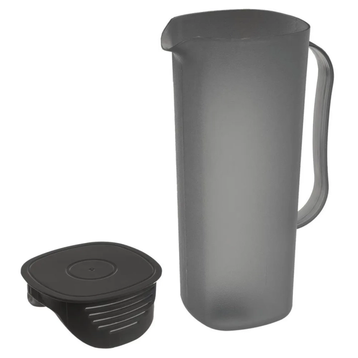 Dzbanek plastikowy z pokrywką czarny 1,8 l