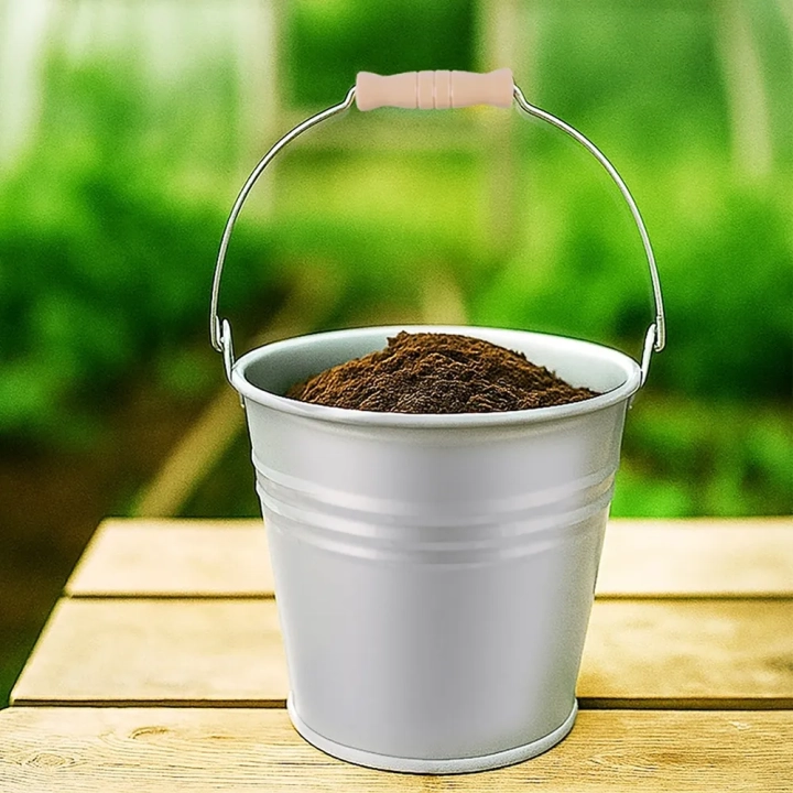 Wiadro plastikowe szare 7 l