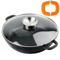 Patelnia granitowa głęboka ze szklaną pokrywką TERRUNA AROMA 32 cm, 4,7 l