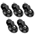 Kółka do fotela IKEA kauczukowe 6,3 cm / 10 mm 5 szt.