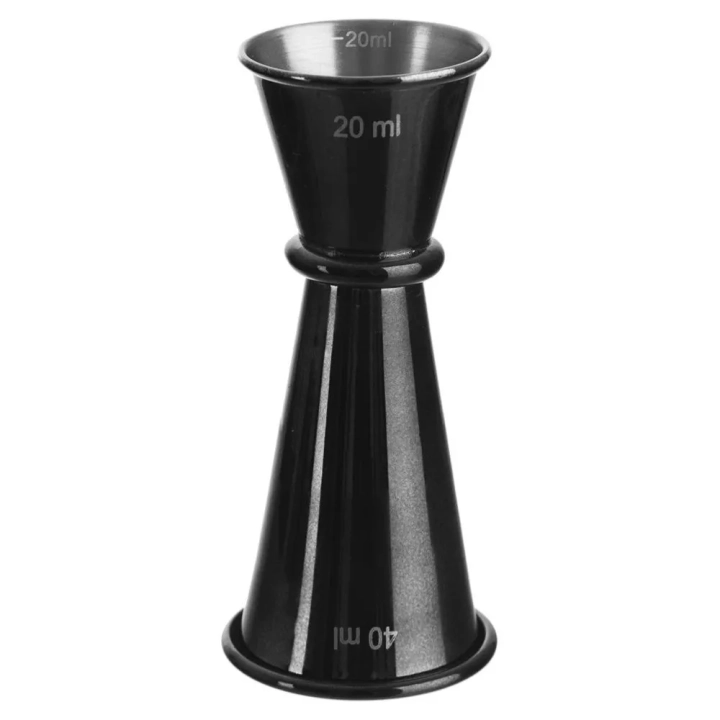 Miarka barmańska stalowa dwustronna BLACK 20/40 ml