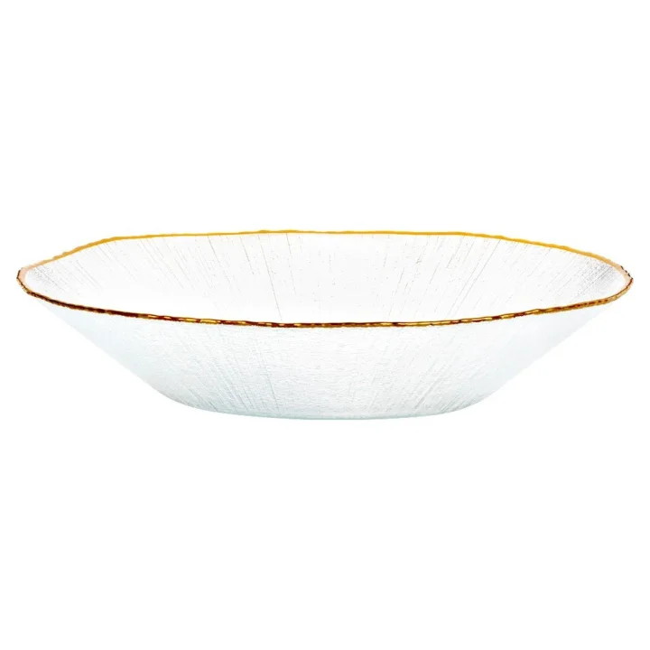 Miska sałatkowa szklana złota 29,5 cm, 1,6 l