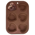 Forma do muffinek silikonowa pomarańczowa serce SILLINIE