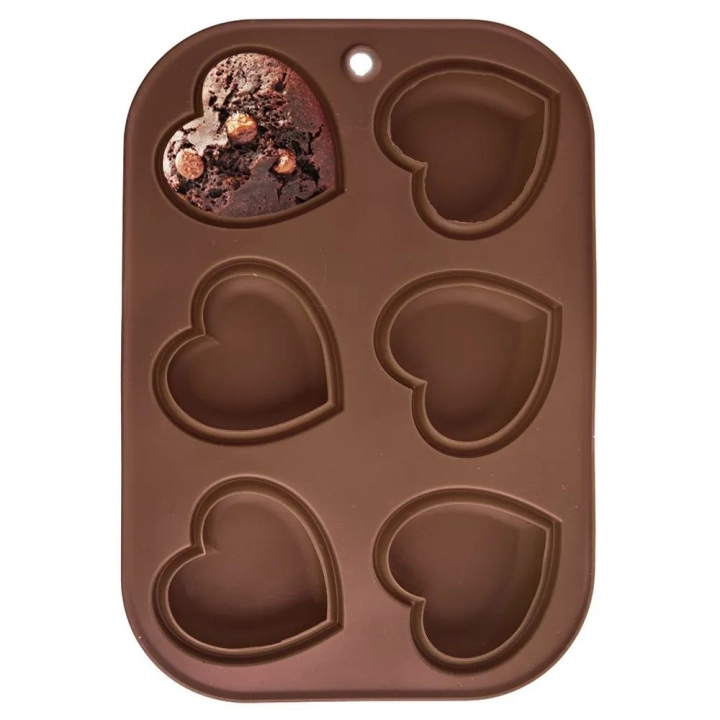 Forma do muffinek silikonowa pomarańczowa serce SILLINIE