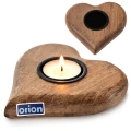 Świecznik drewniany na tealight MANGO 12,5x12 cm