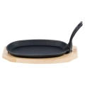 Patelnia do serwowania żeliwna z deską CAST LINE 24x14 cm