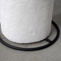 Stojak na papier toaletowy metalowy czarny 60 cm