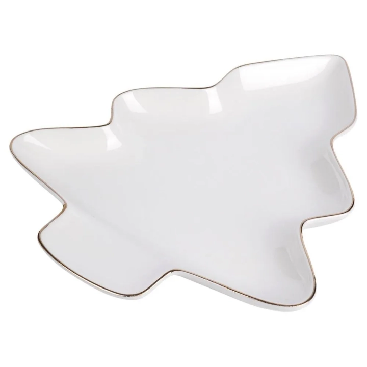 Talerz porcelanowy choinka 20x16,5 cm