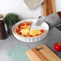 Forma do tarty ceramiczna biała 24,5 cm