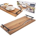 Taca do serwowania drewniana z uchwytami RIVER 42x20x4,5 cm