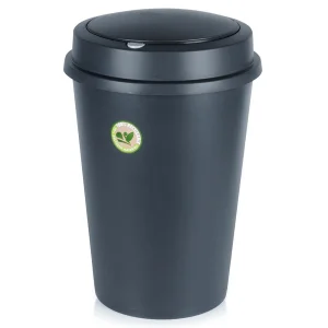 Kosz na śmieci plastikowy czarny 47 l