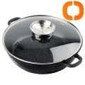 Patelnia granitowa głęboka ze szklaną pokrywką TERRUNA AROMA 28 cm, 3,3 l