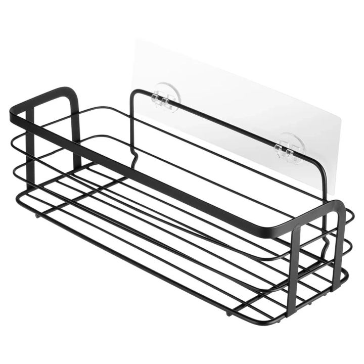 Półka pod prysznic metalowa czarna przyklejana