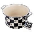Garnek emaliowany SZACHOWNICA 22 cm, 4 l