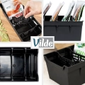 Pojemnik organizer na przyprawy czarny 30x13x8 cm